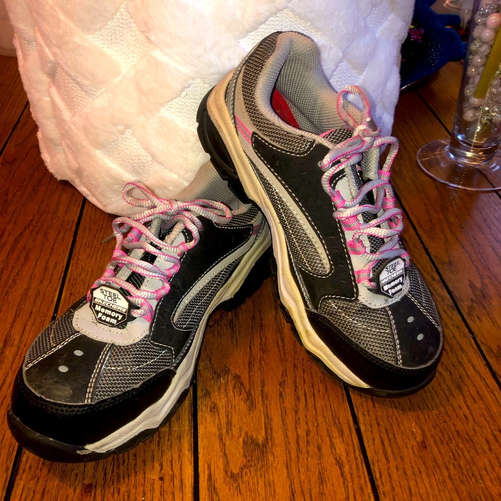 Sketchers steel toe womens size 8
